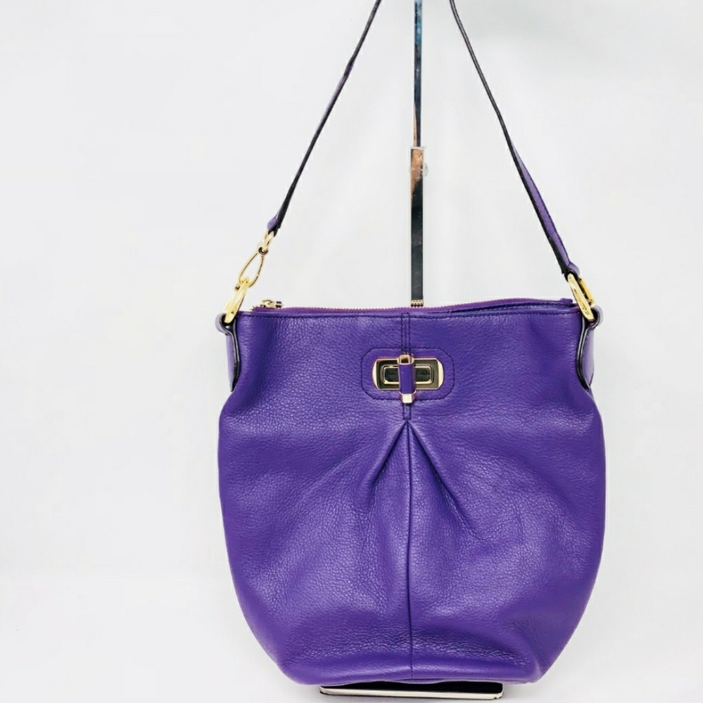 B. Makowsky purple leather crossbody bag